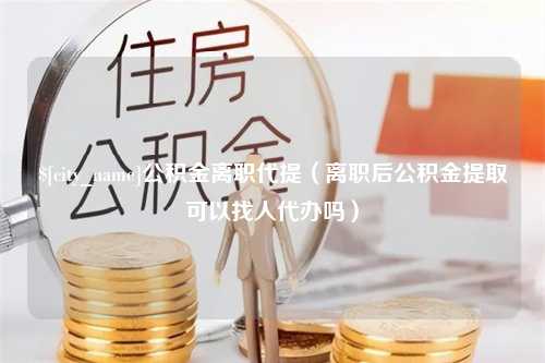 驻马店公积金离职代提（离职后公积金提取可以找人代办吗）